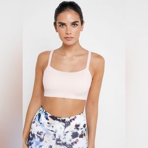 NWT Nike Indy Luxe Light Support Sports Bra in Nude Pink, Size Medium
